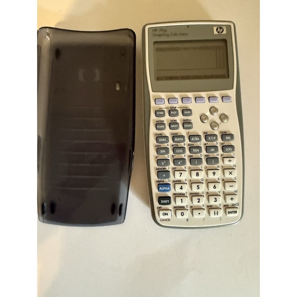 HP 39GS Graphing Calculator with Cover Hewlett Packard. Works!